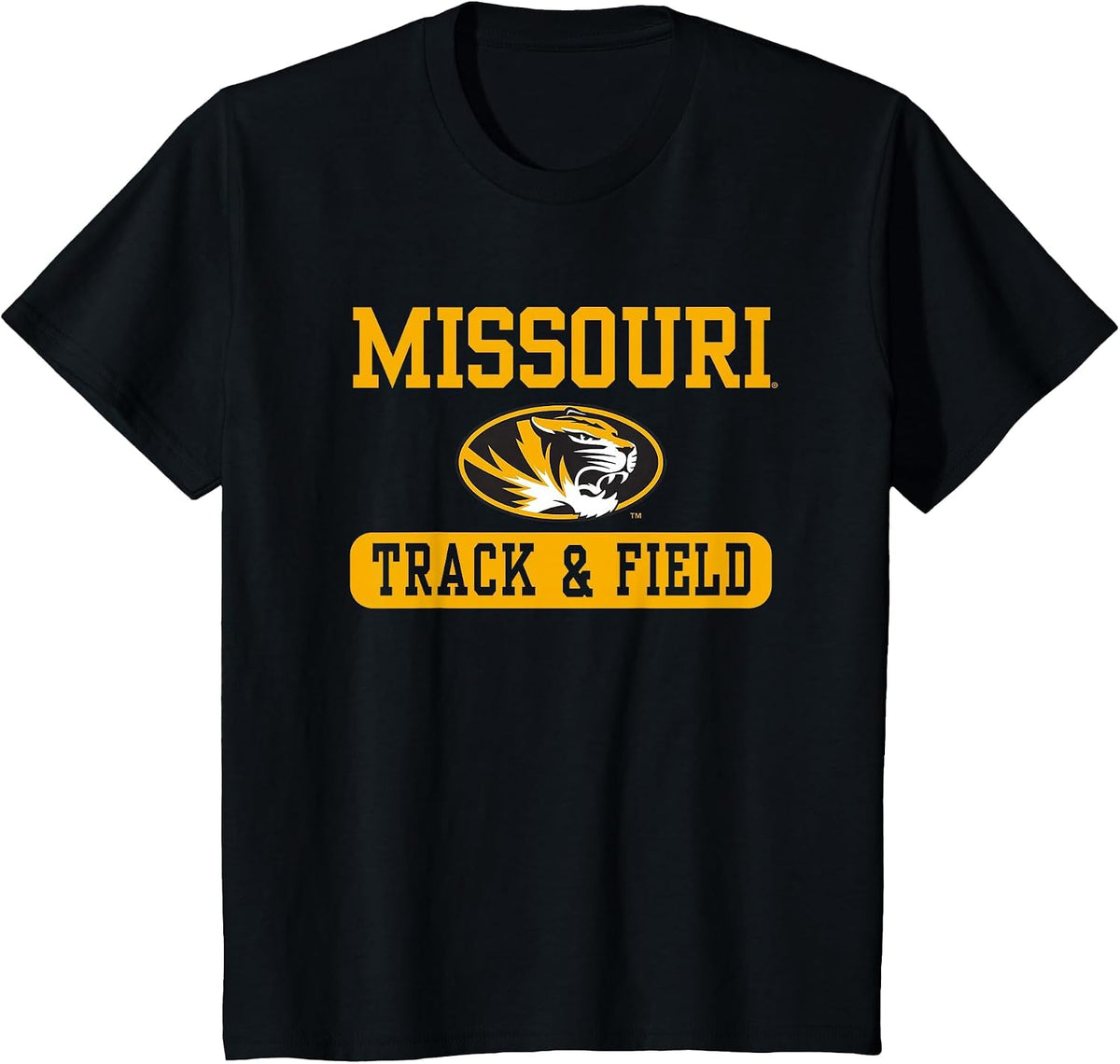 Missouri Tigers Track & Field Officially Licensed T-Shirt - Black
