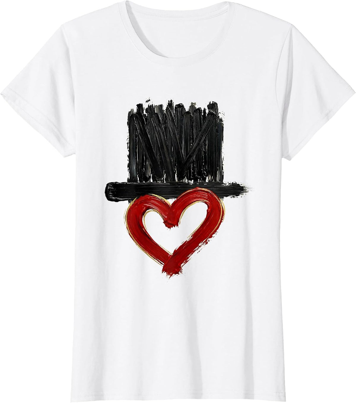 Brush Stroke Tally Heart Paraprofessional Appreciation Back T-Shirt - White