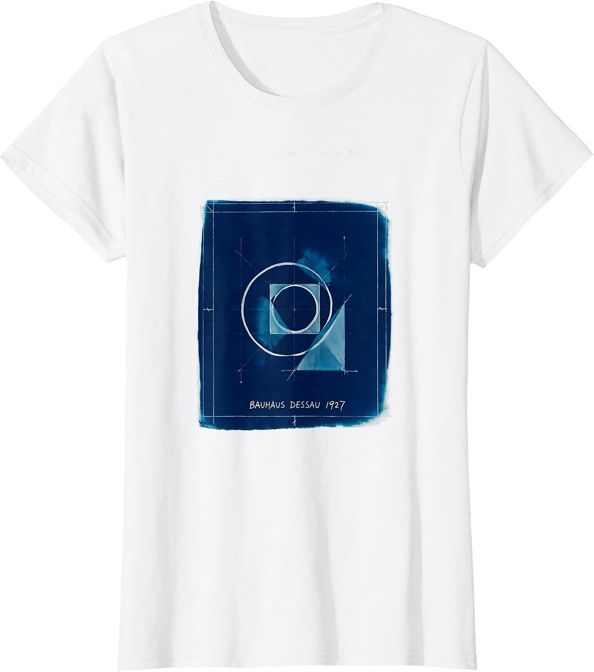 Women's Bauhaus Dessau 1927 Cyanotype Art History Design Student T-Shirt - White