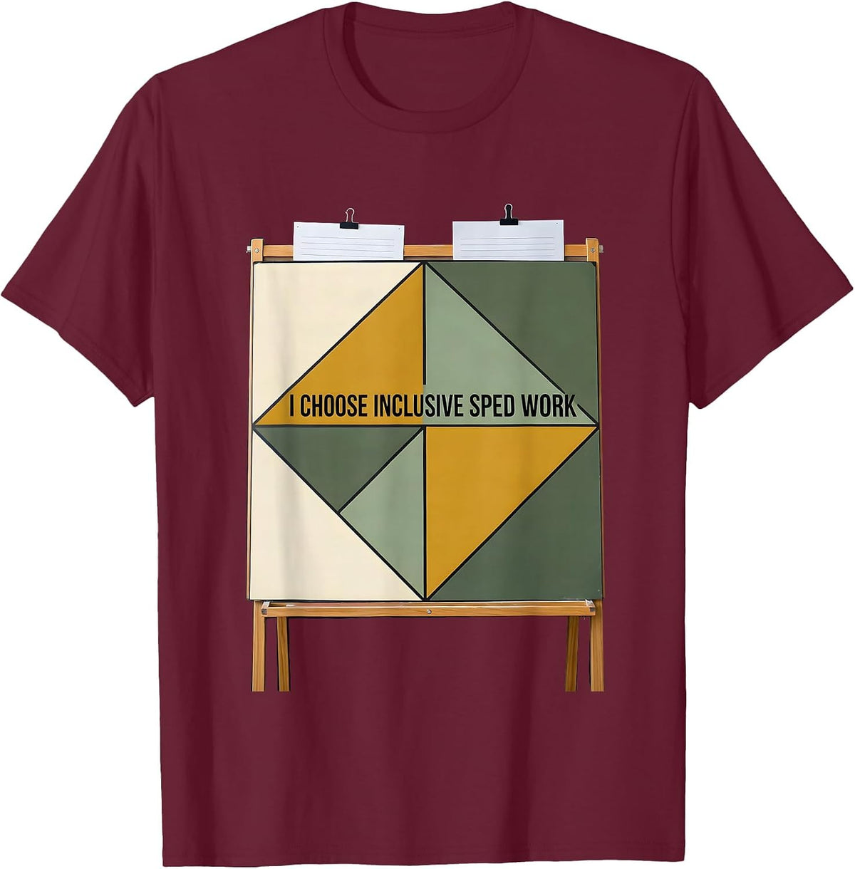I Choose Inclusive SPED Work Inspirational Teacher Autism T-Shirt - Burgundy