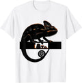 Men's Veiled Chameleon Brutalist Reptile Lover Gift T-Shirt - White