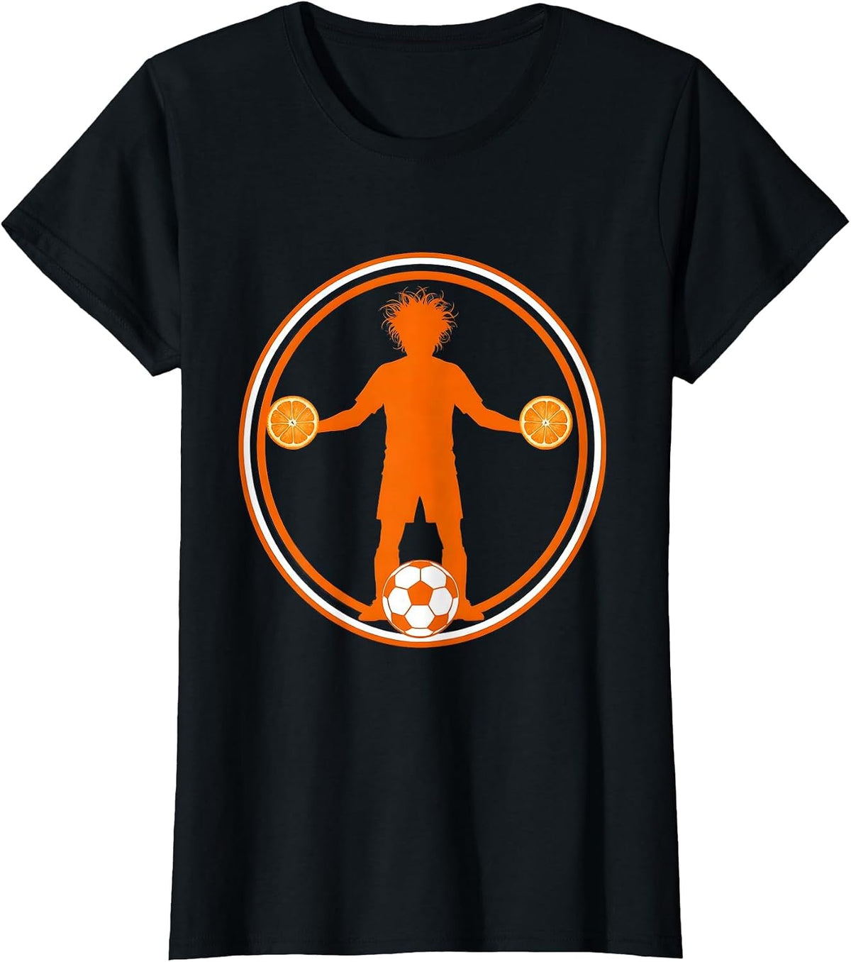Soccer Dad Orange Slices Graphic Tee T-Shirt - Black