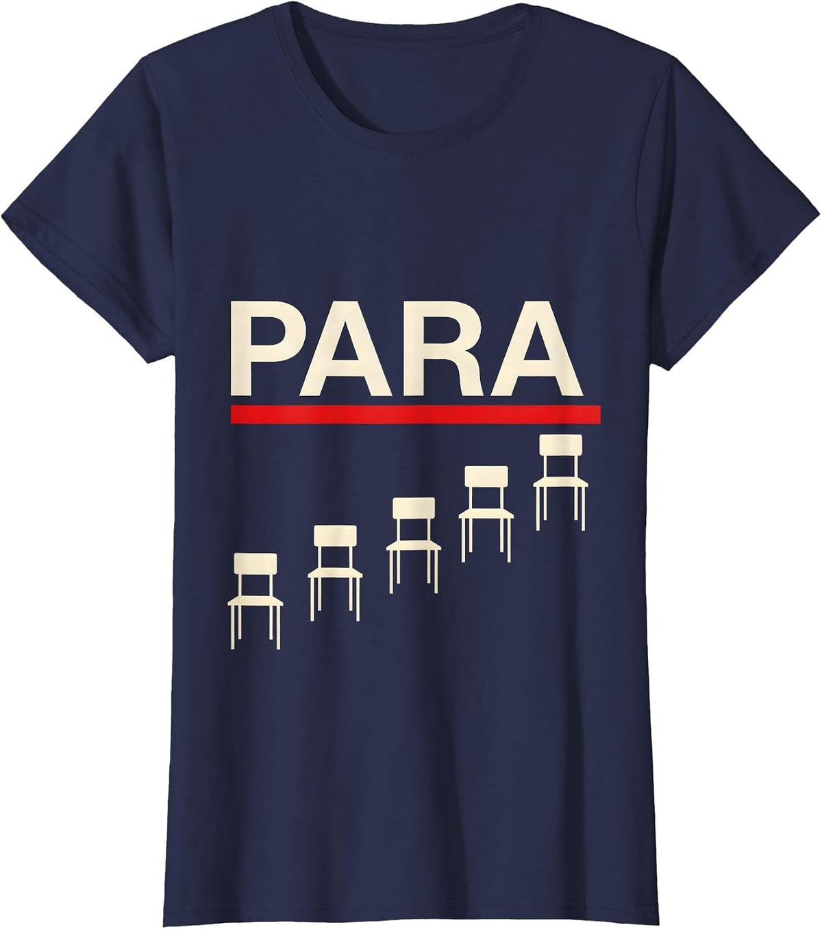 Women's Para Funny Paraprofessional Paraeducator Teacher T-Shirt - Navy Blue