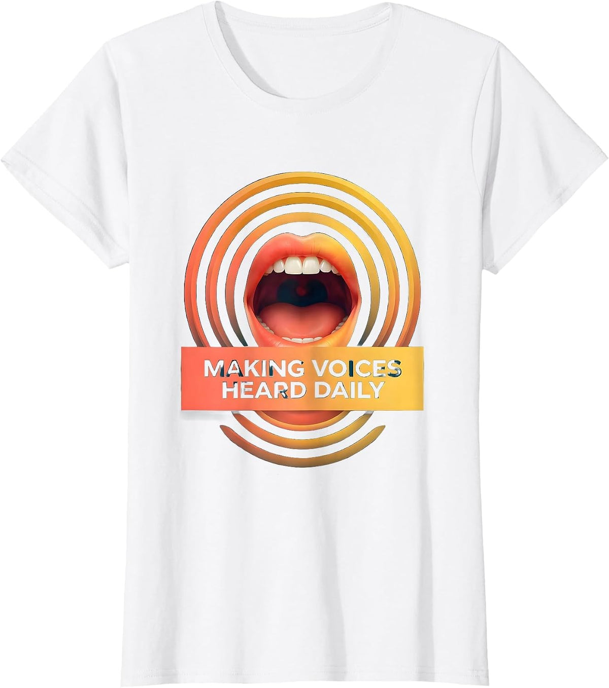 Women's Making Voices Heard Daily Speech Therapy Design T-Shirt - White