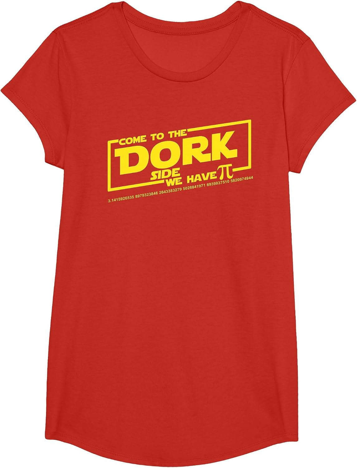 Come to The Dork Side We Have Pi T-Shirt - Girls Red