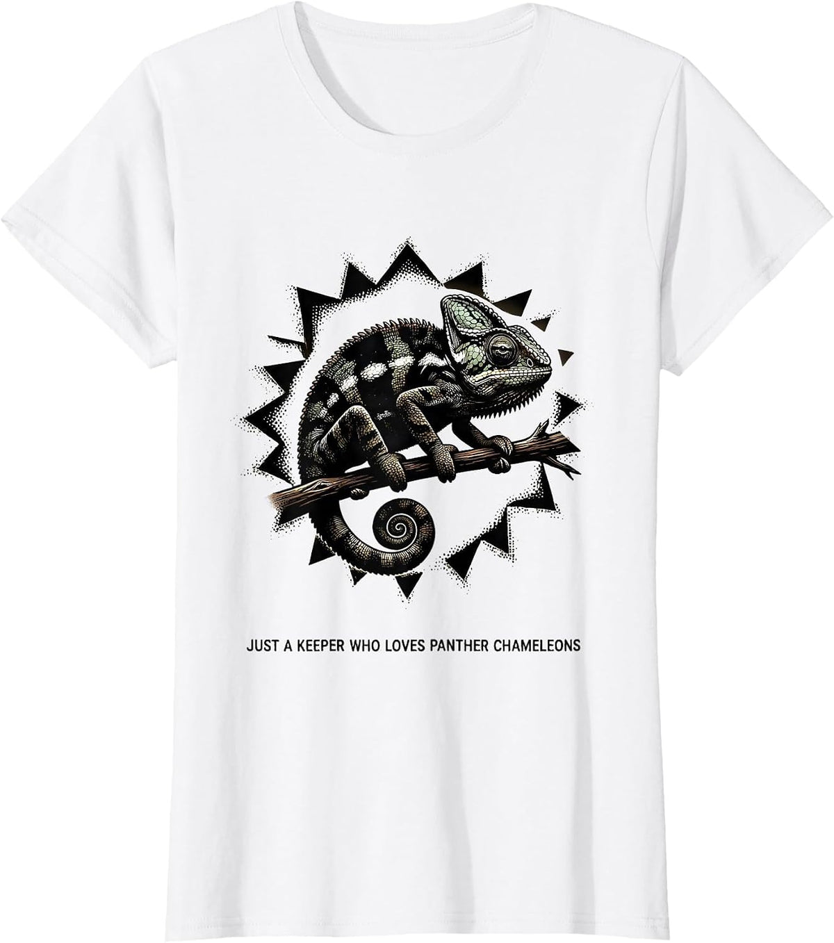 Just A Keeper Who Loves Panther Chameleons Reptile Humor T-Shirt - White