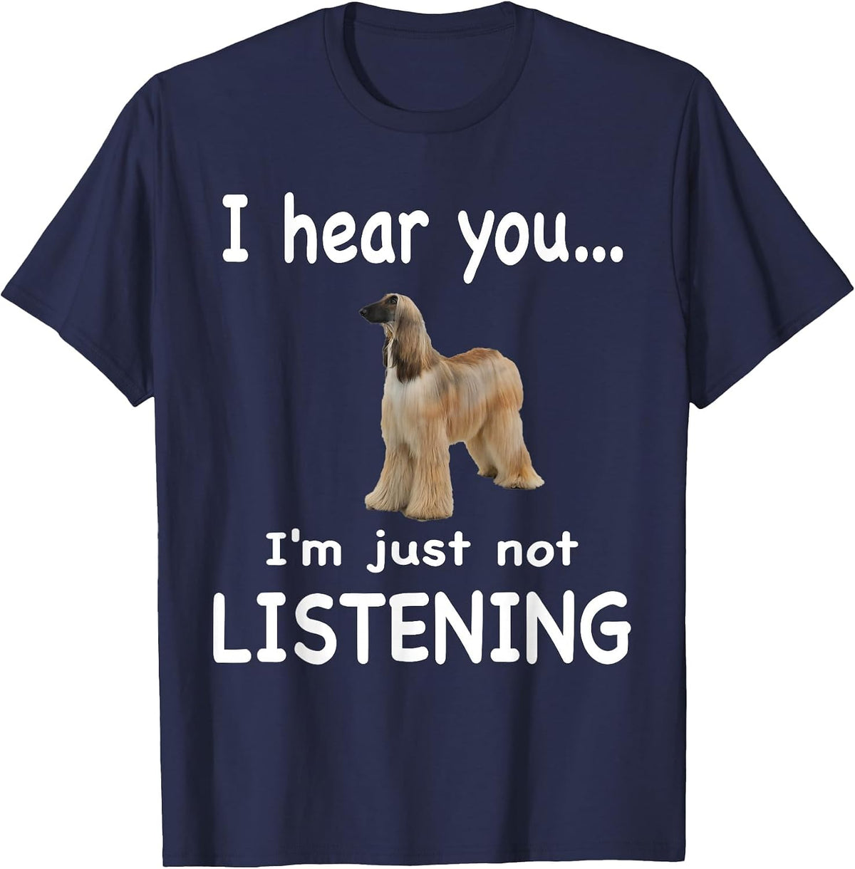 Afghan Hound Dog - Afghan Hound T-Shirt - Navy Blue
