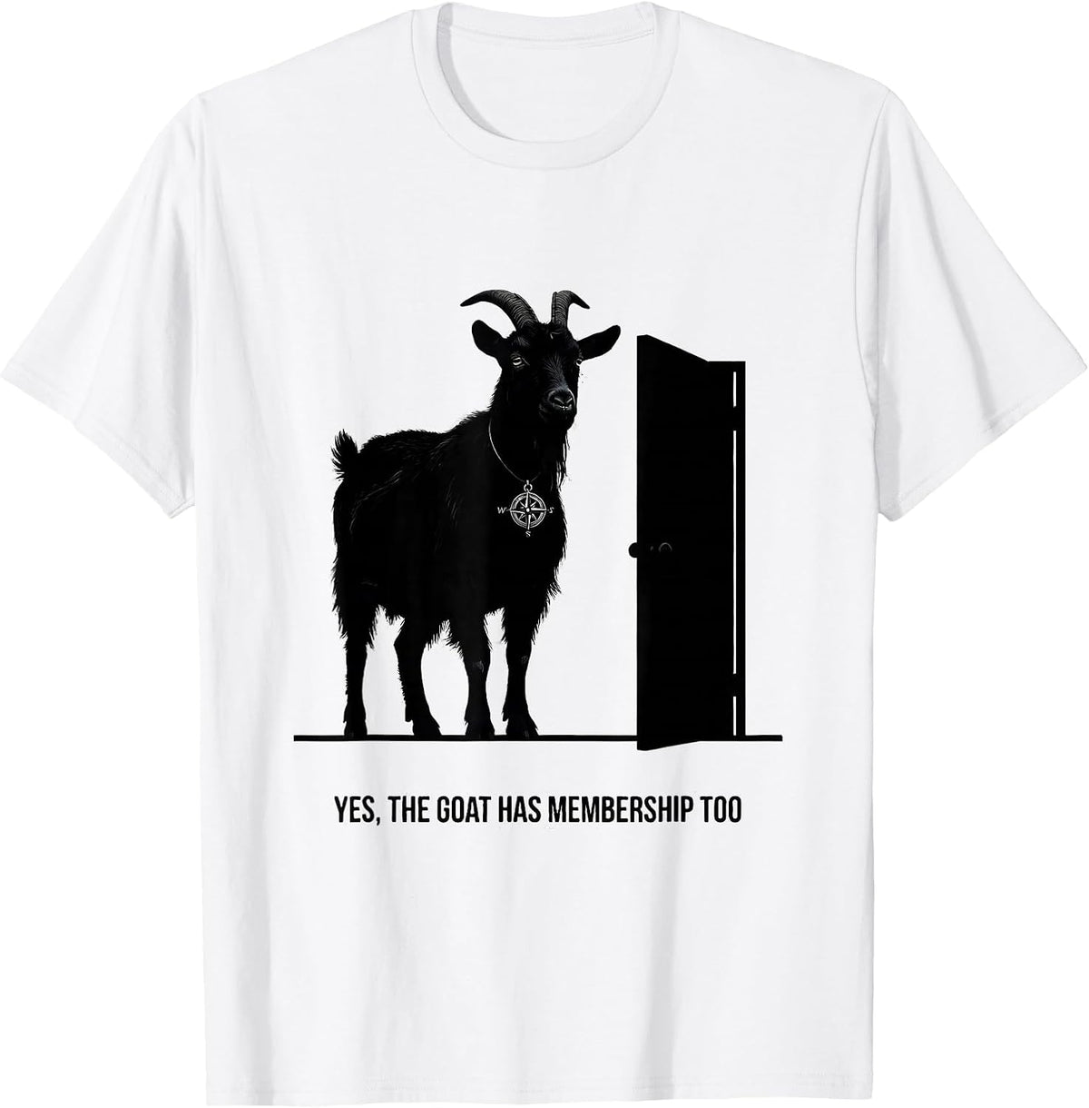 Men's Yes The Goat Has Membership Too Freemason Fraternal Pride T-Shirt - White