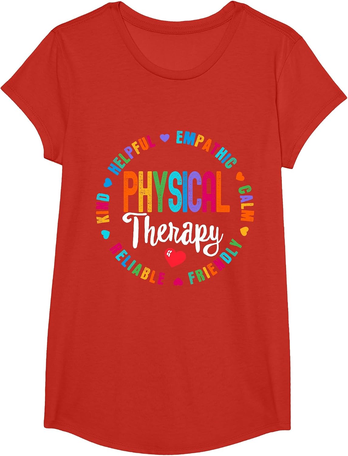 Physical Therapy Funny Physical Therapist PT Therapist Month T-Shirt - Girls Red
