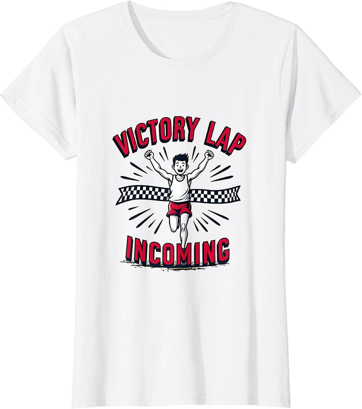 Victory Lap Incoming Field Day Graphic Design T-Shirt - White