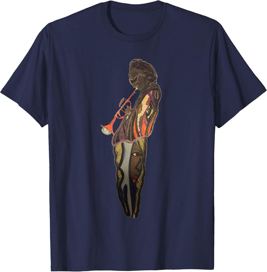 We Gonna Blow Trumpet for Legendary Jazz Artists T-Shirt - Navy Blue