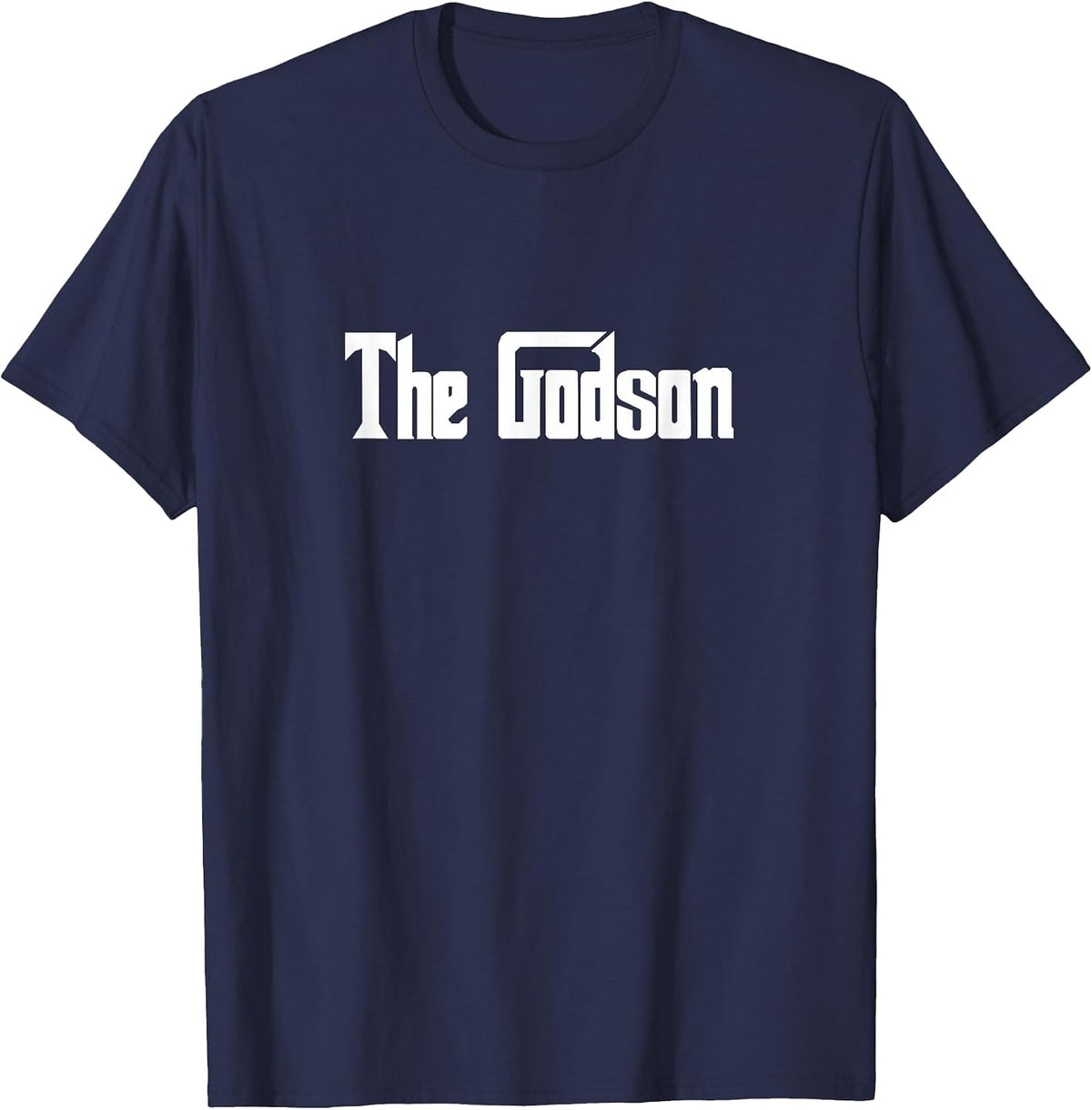 The Godson Birthday T Shirts for Men Boys Mafia Gangster Tees Gift for Son - Navy Blue
