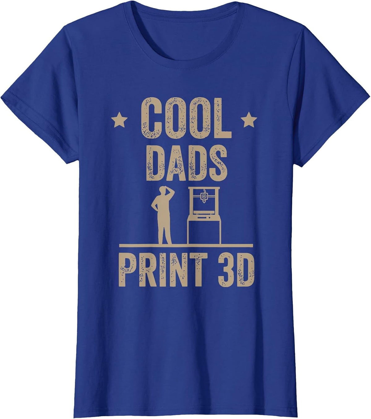 Cool Dads Print 3D Funny 3D Printer for Dad T-Shirt - Royal Blue
