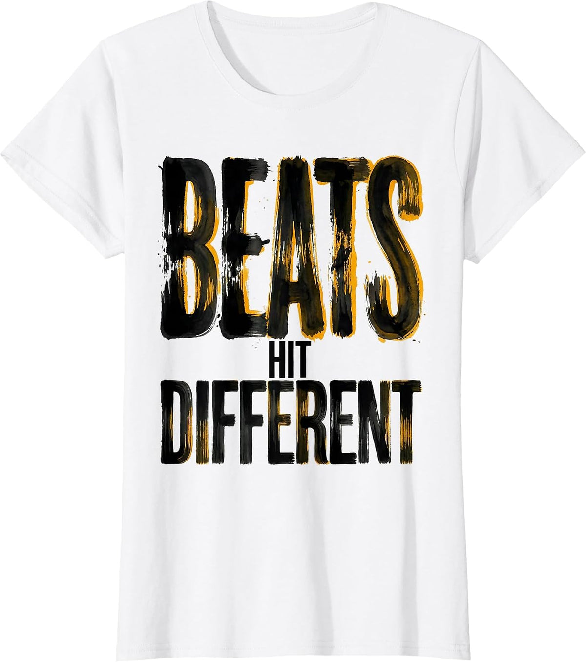 Women's Beats Hit Different Hip Hop Music Design T-Shirt - White
