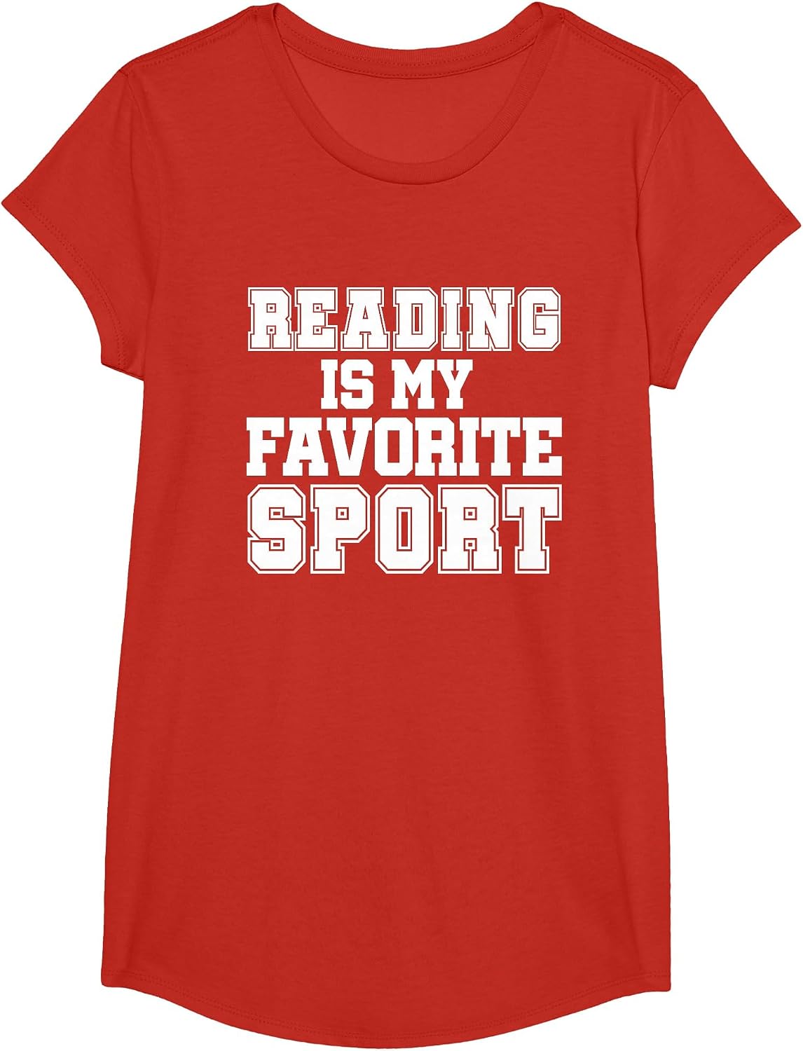 Reading is My Favorite Sport Funny Librarian Shirt T-Shirt - Girls Red