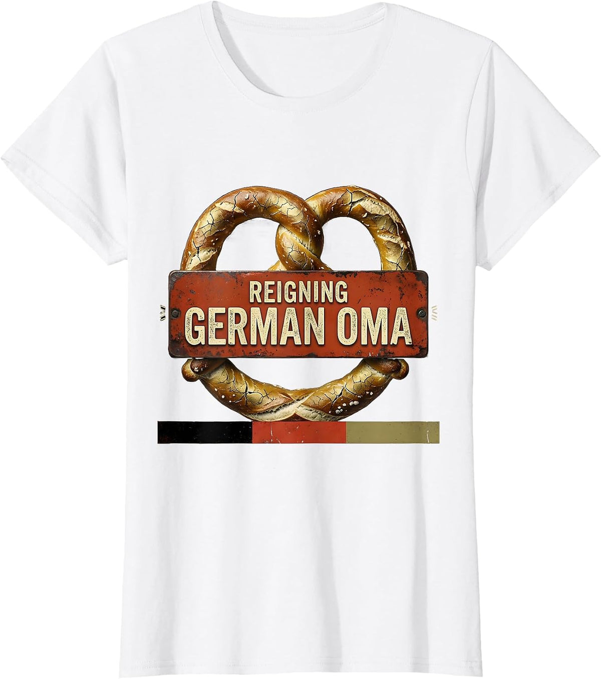Reigning German Oma Distressed German Heritage Humor T-Shirt - White