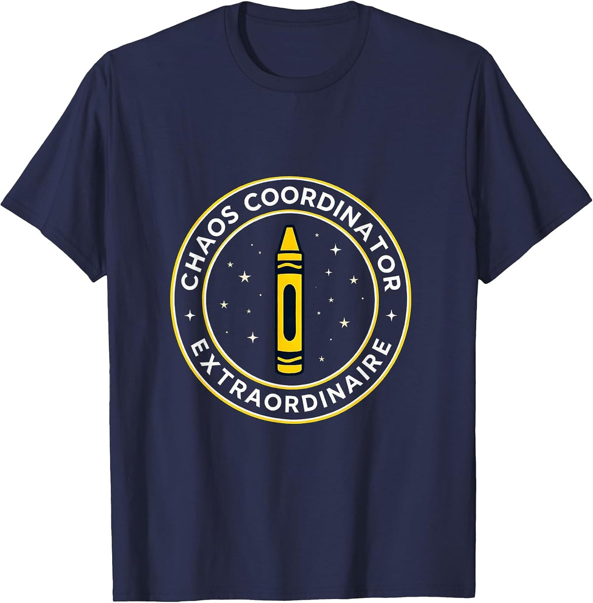Men's Chaos Coordinator Extraordinaire PreK Teacher T-Shirt - Navy Blue
