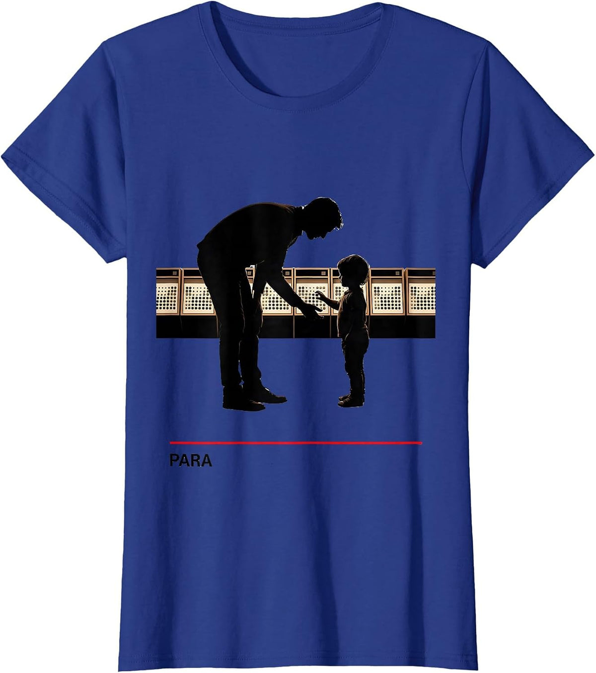Women's Para Heartfelt Humor School Support Staff Appreciation T-Shirt - Royal Blue