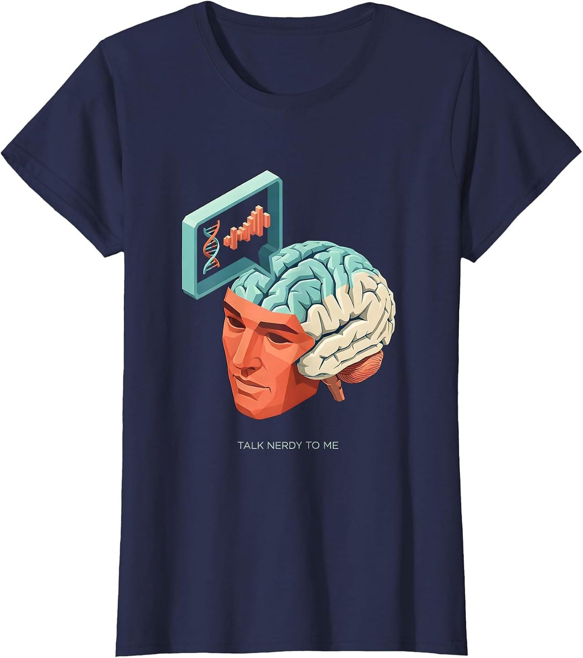 Women's Talk Nerdy To Me Speech Therapy Design T-Shirt - Navy Blue