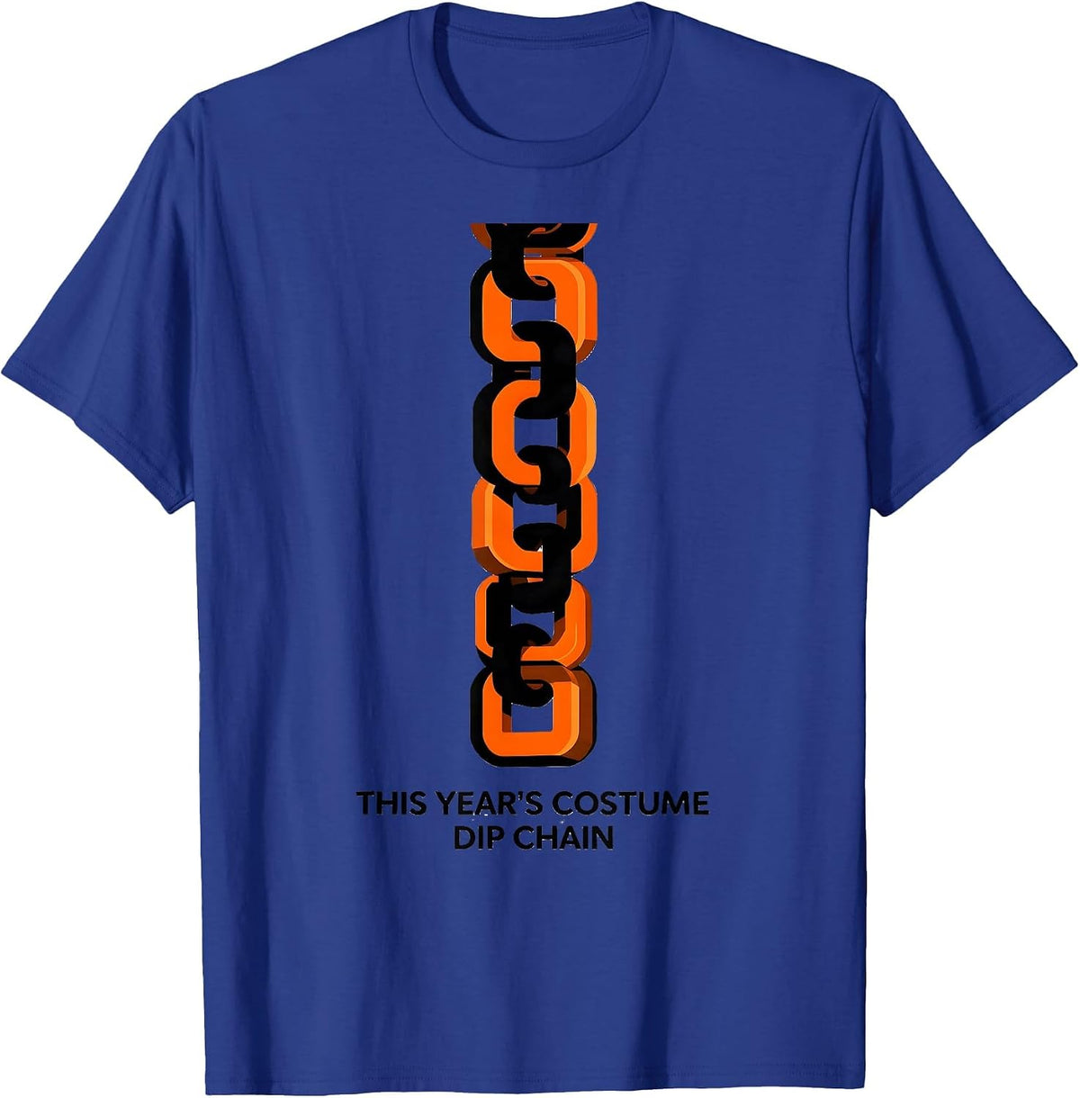 Men's This Year's Costume Dip Chain Funny Gym Workout Halloween T-Shirt - Royal Blue