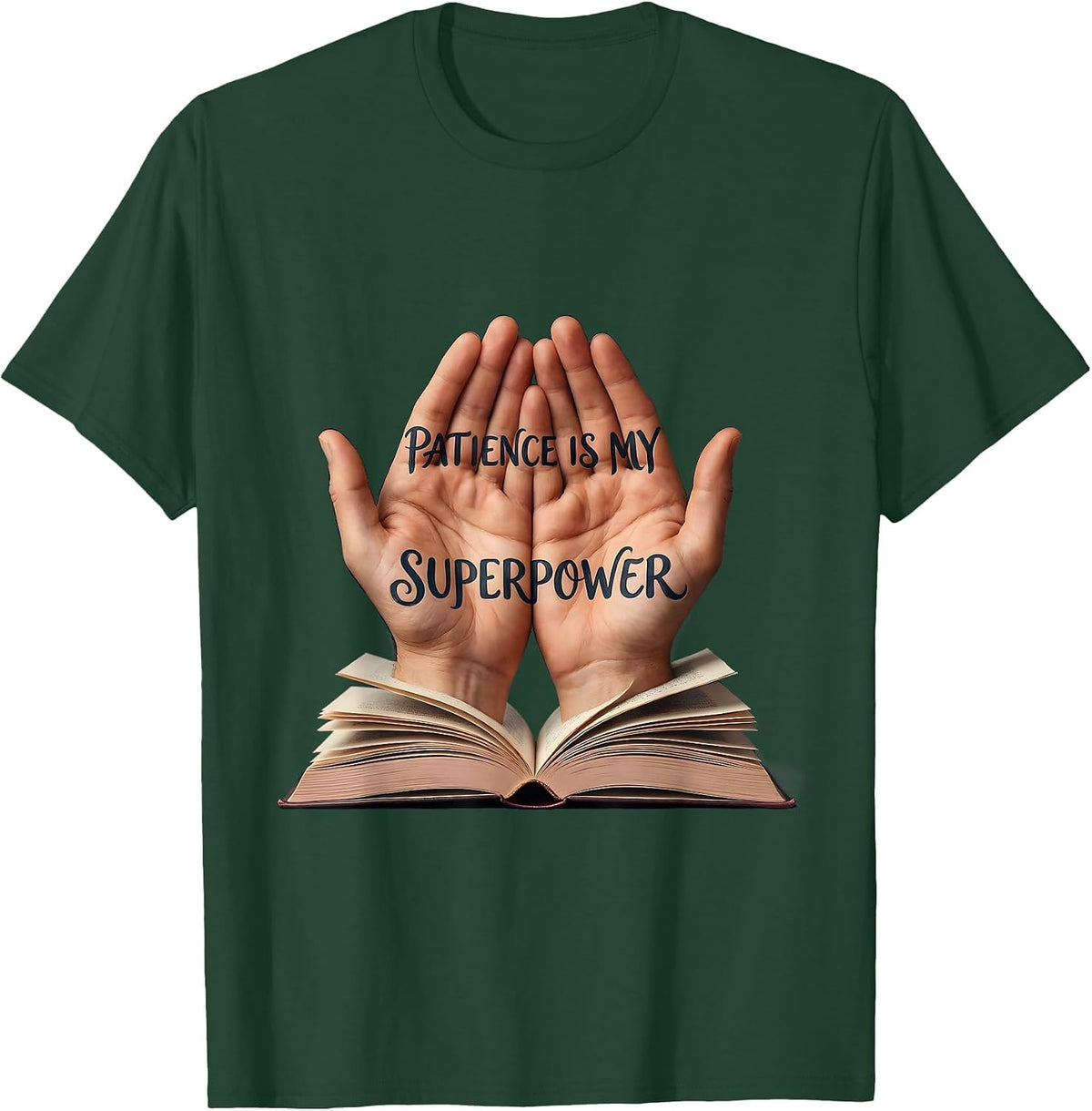 Men's Patience Is My Superpower Special Education Teacher T-Shirt - Dark Green