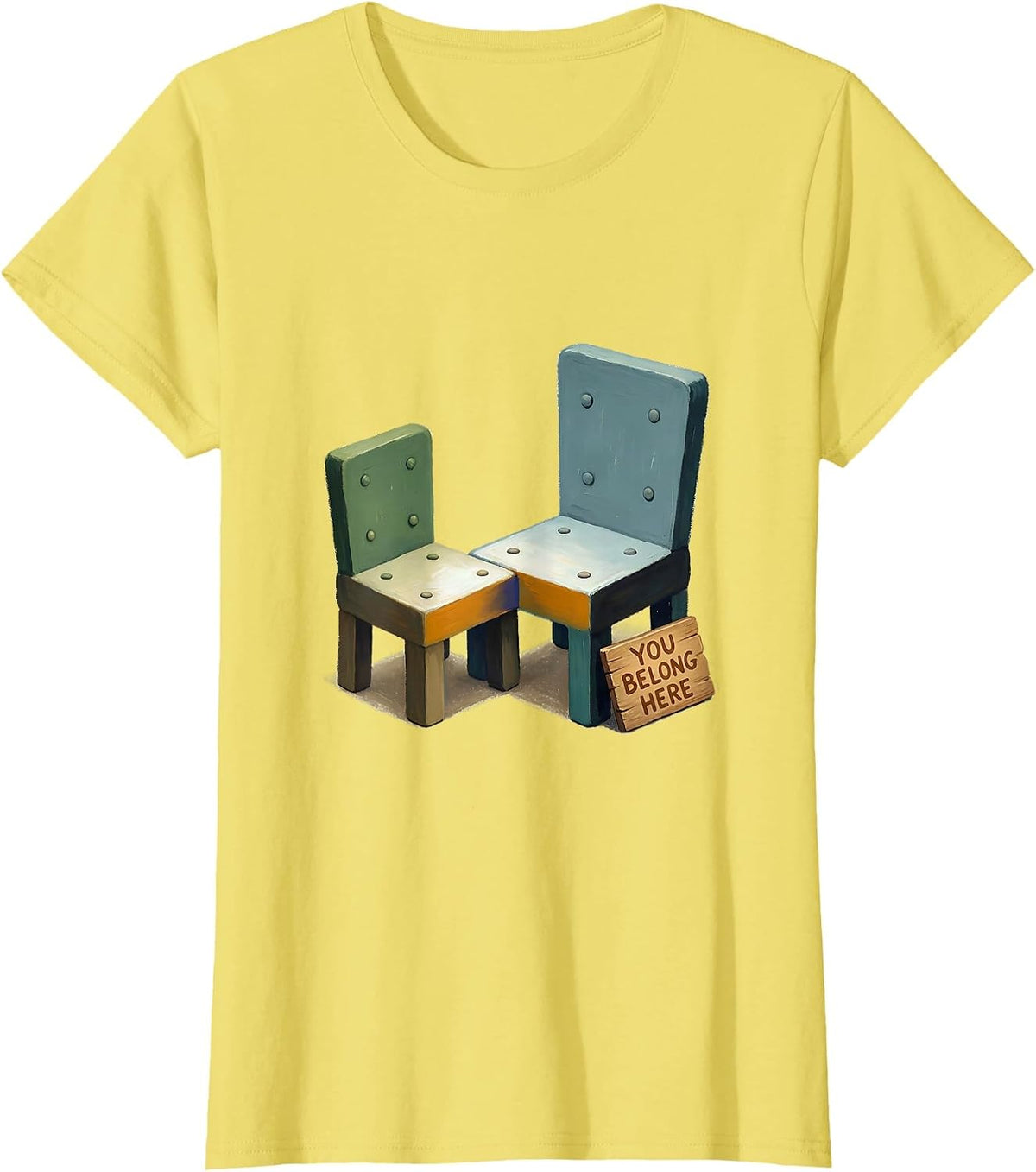 You Belong Here Storybook Special Education Teacher Autism T-Shirt - Lemon Yellow