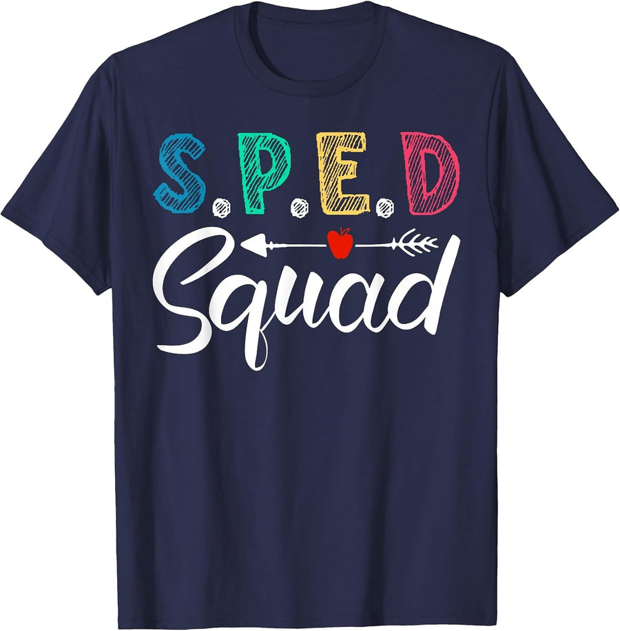 Sped Squad Teacher Special Education T-Shirt - Navy Blue