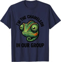 I'm The Chameleon In Our Group Cartoon Halloween Animal T-Shirt - Navy Blue