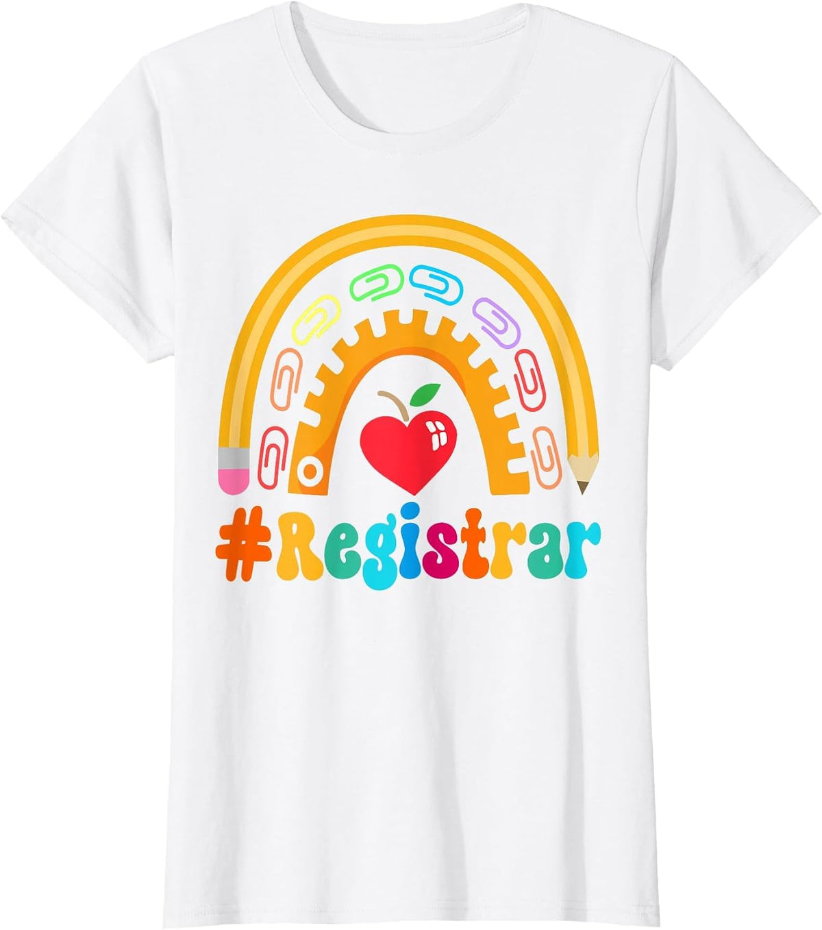 Registrar Appreciation Week Back to School 100th Day T-Shirt - White