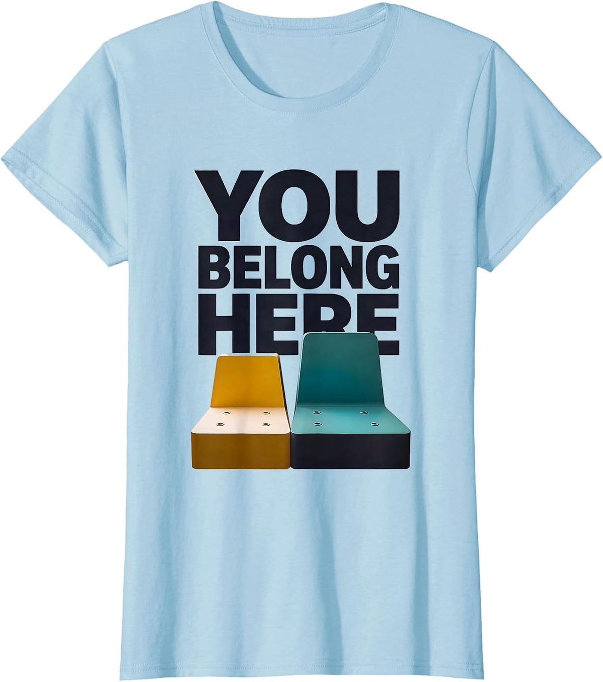 You Belong Here Special Education Teacher Autism Awareness T-Shirt - Baby Blue
