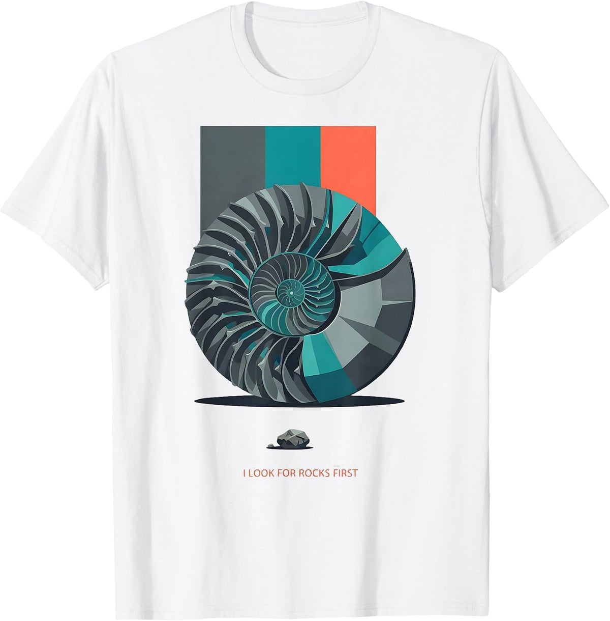 Men's I Look For Rocks First Funny Geology Rock Collector Hobby T-Shirt - White