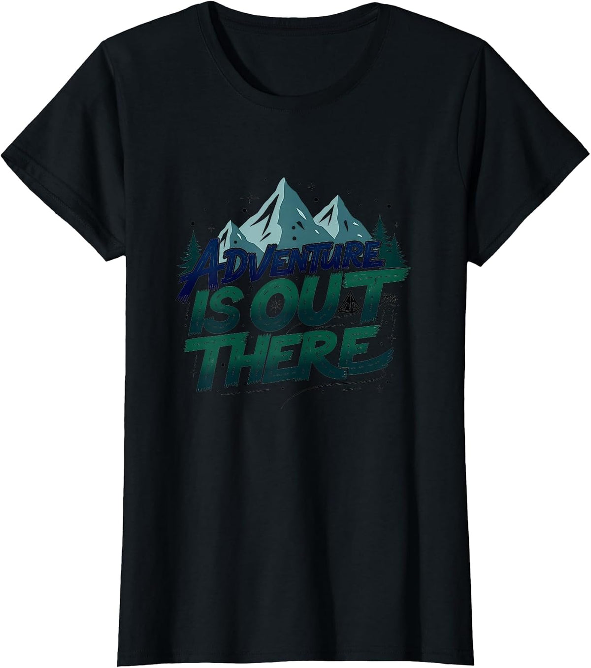 Mademark Camping & Campfire T-Shirt - Black-adventure is Mountain Camping Out There