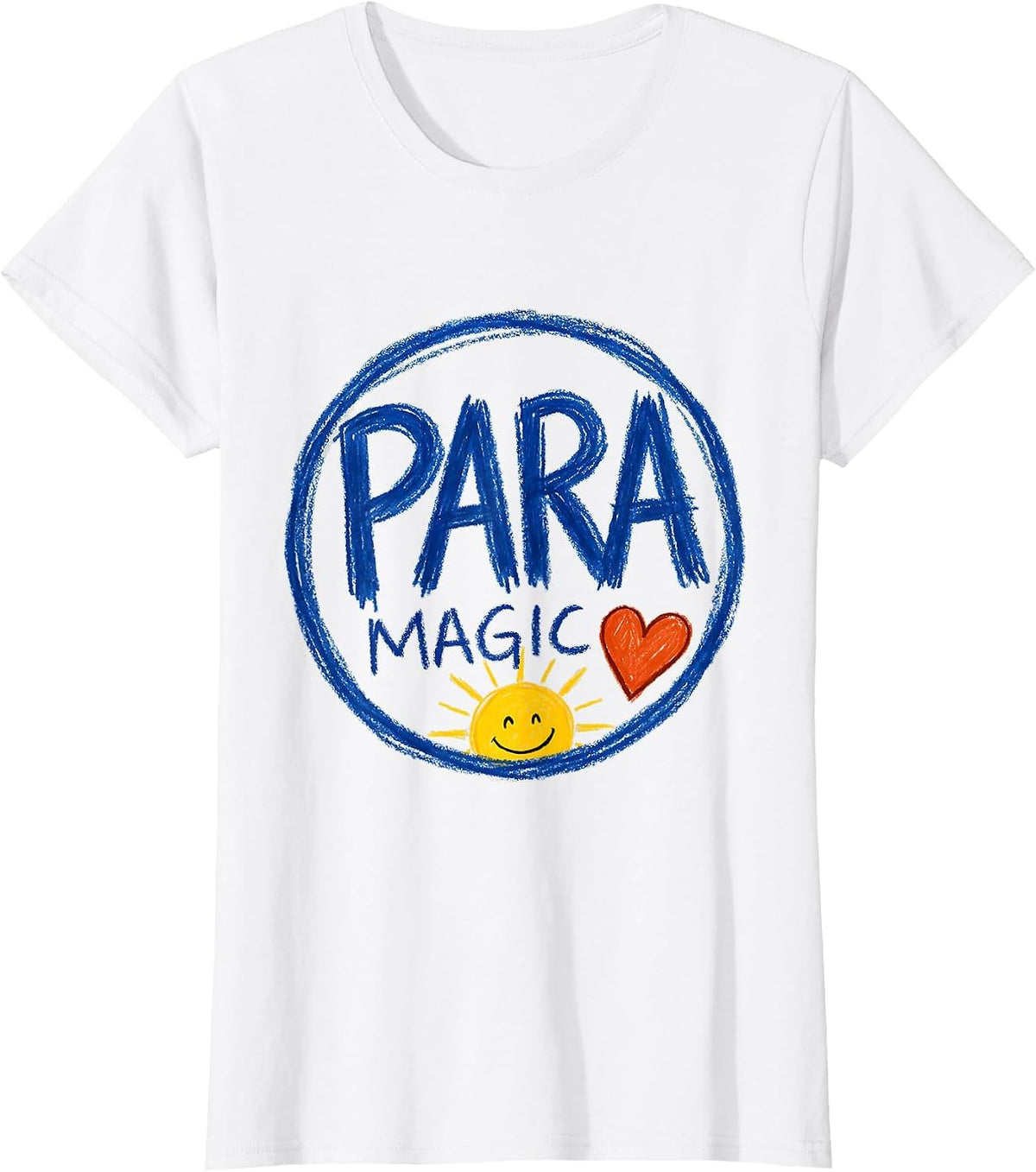 Para Magic Naive Kidcore Paraprofessional Paraeducator Back T-Shirt - White