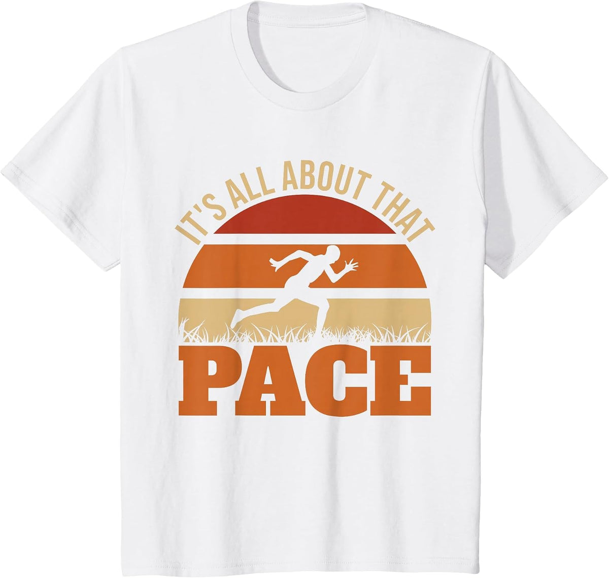 It's All About that Pace Track and Field XC Cross Country T-Shirt - White