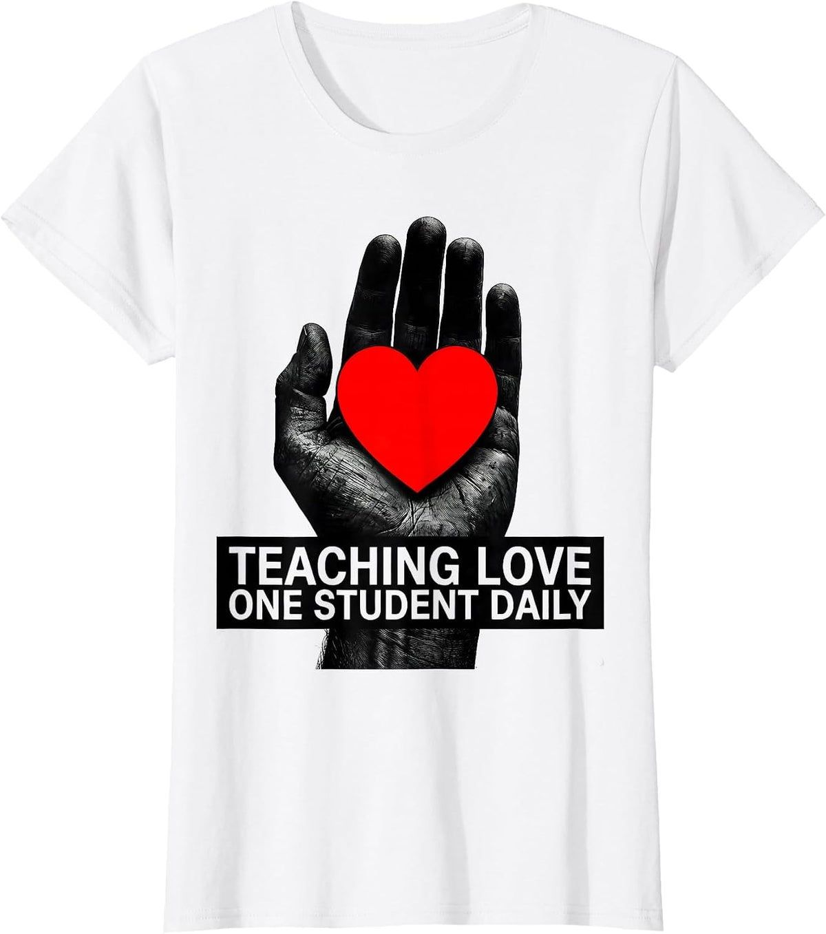 Women's Teaching Love One Student Daily Special Ed Design T-Shirt - White