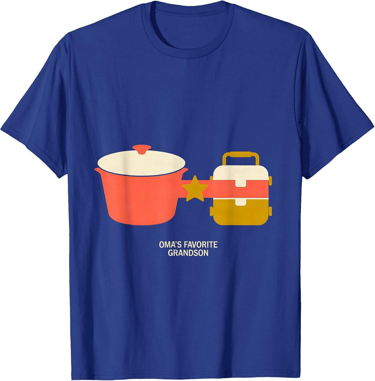 Men's Oma's Favorite Grandson Midcentury Modern Family Pride T-Shirt - Royal Blue