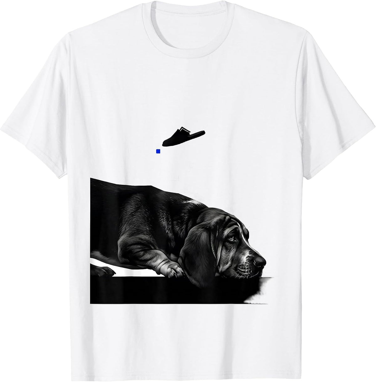 Men's Basset Hound Sprawled Funny Dog Lover Humor T-Shirt - White