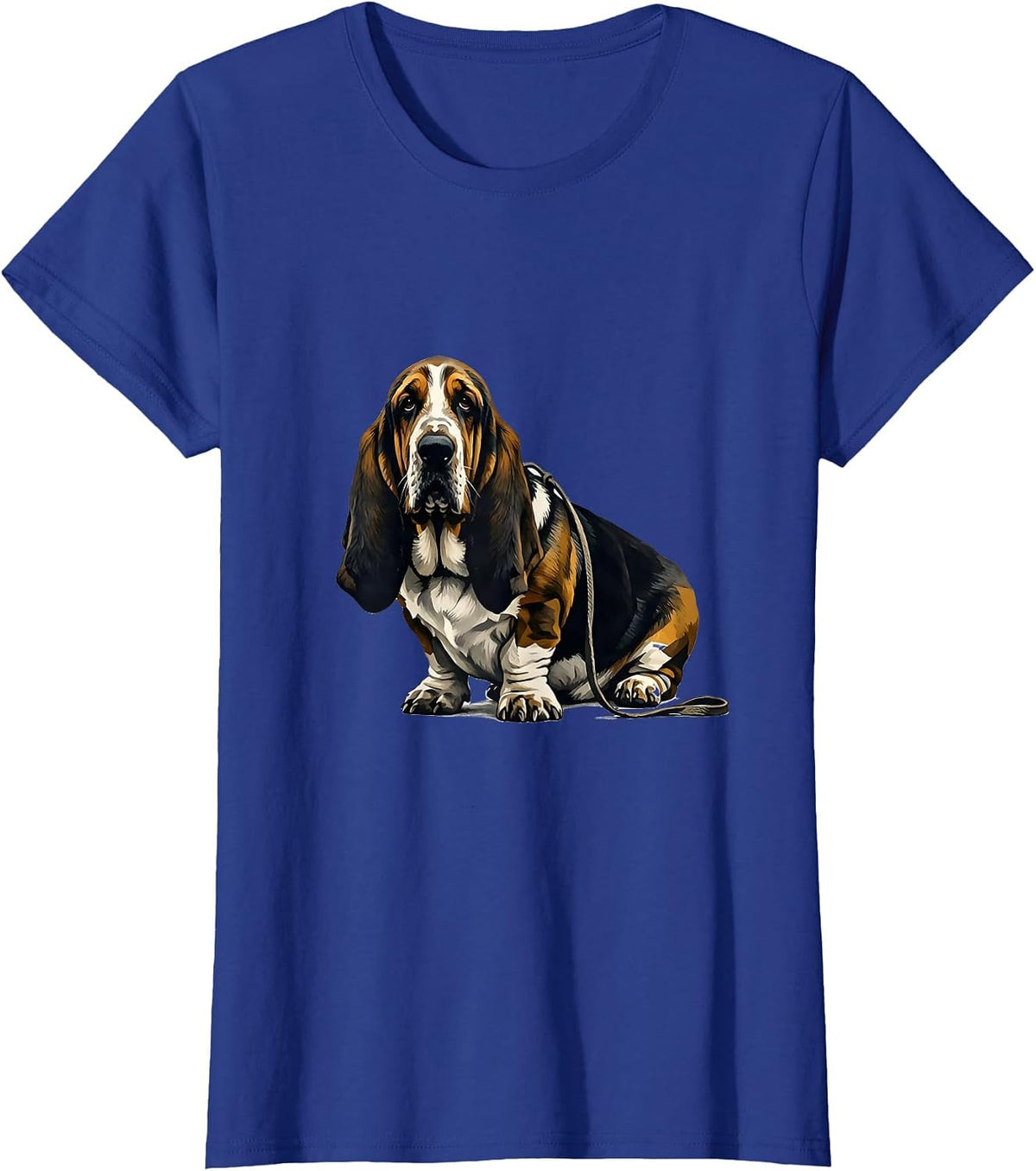 Women's Basset Hound Speed Bump Funny Dog Lover Gift T-Shirt - Royal Blue