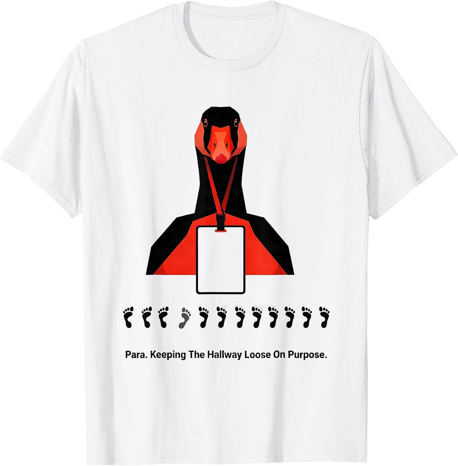 Men's Para. Keeping The Hallway Loose On Purpose Funny Para T-Shirt - White