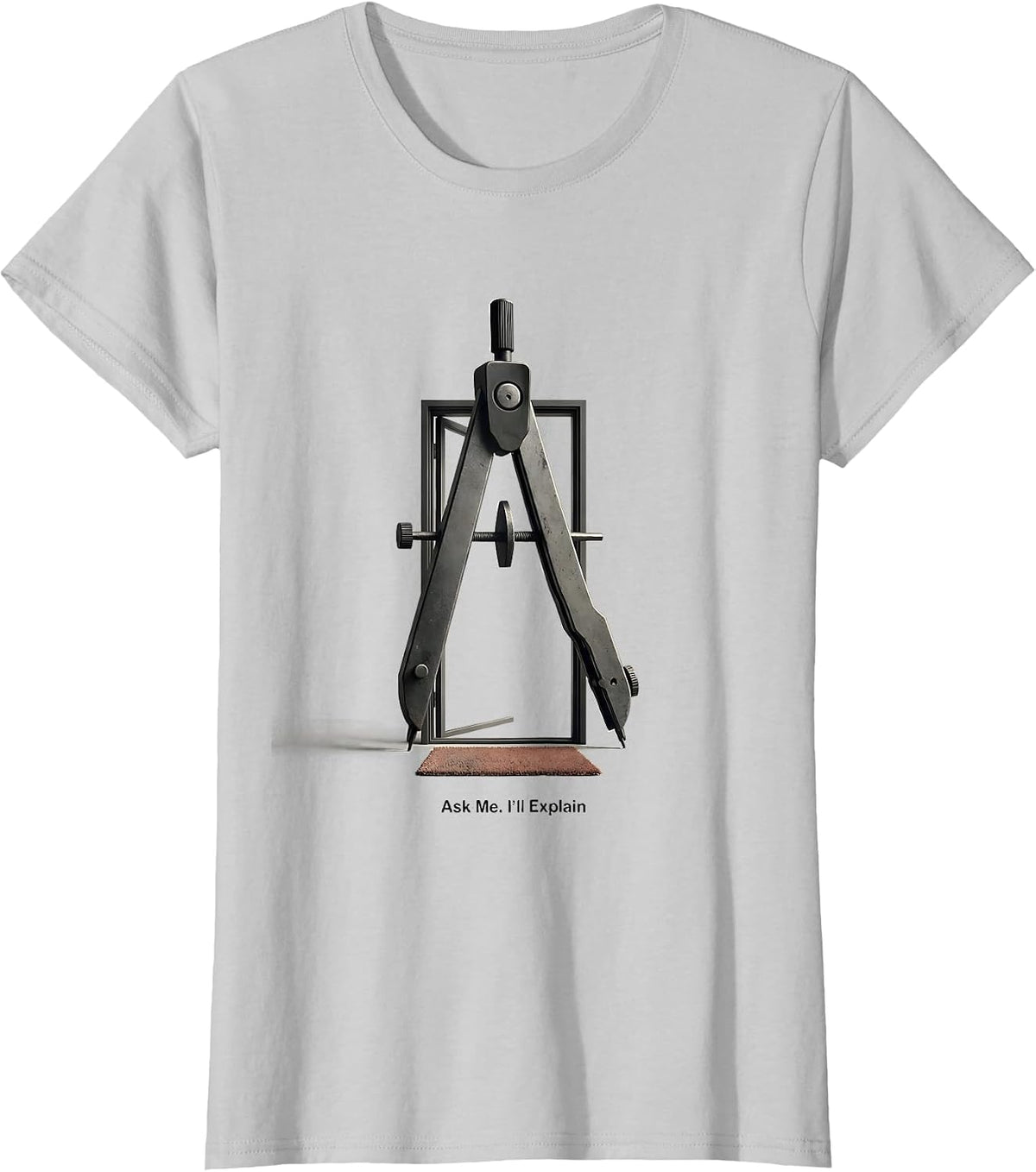Ask Me I'll Explain Freemason Masonic Fraternal Identity T-Shirt - Silver Grey