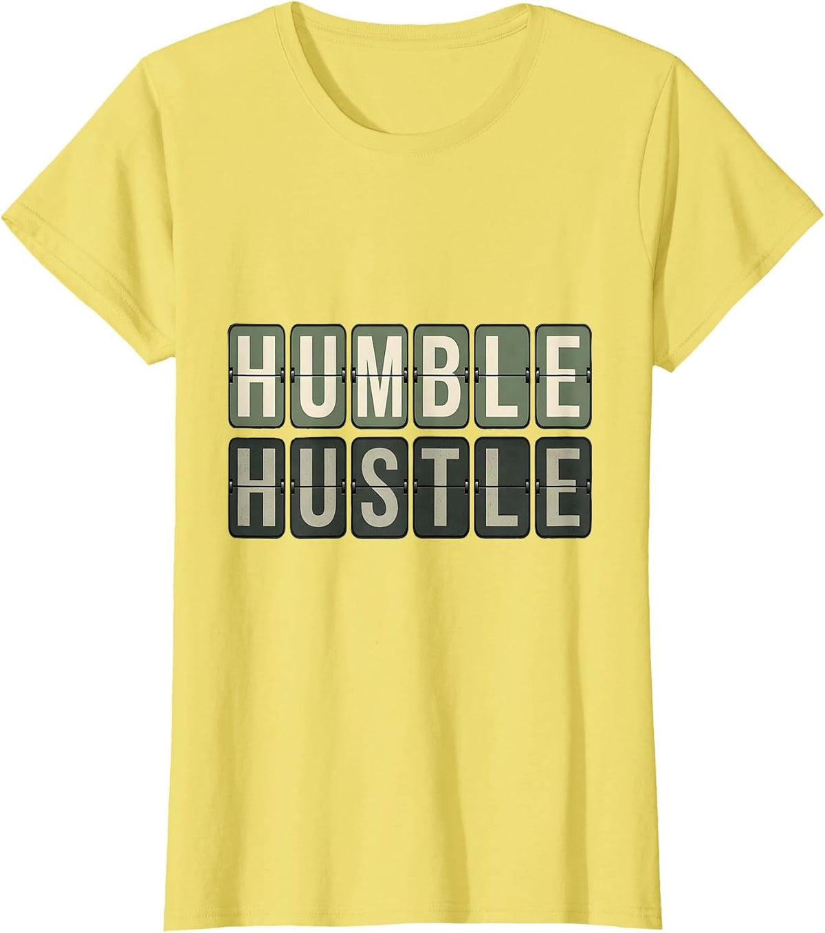 Humble Hustle Funny Gym Rat Gift Cool Humor T-Shirt - Lemon Yellow