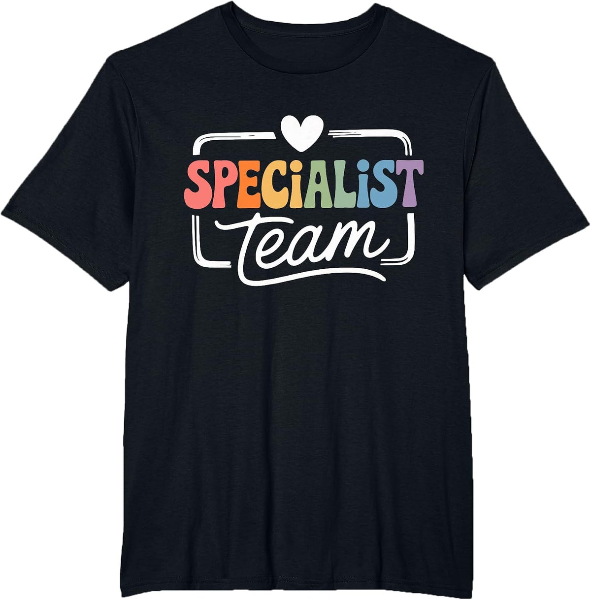 Specialist Teacher Specials Team Squad Crew Back to School T-Shirt - Black