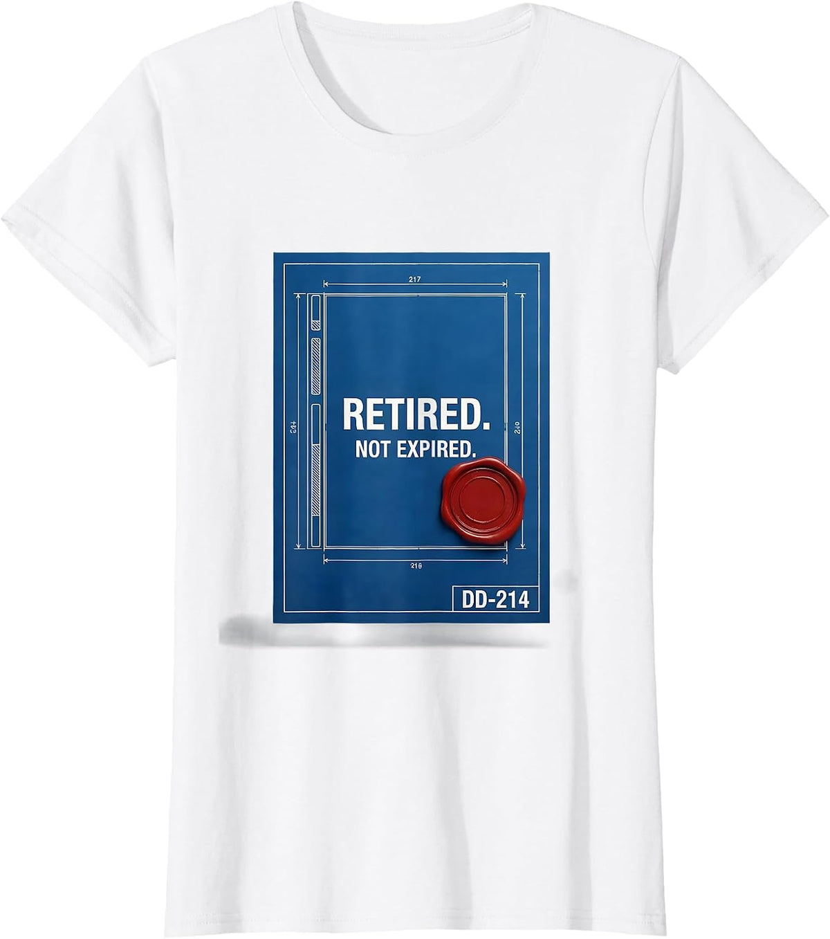 Retired Not Expired Vintage Veteran Military Pride T-Shirt - White