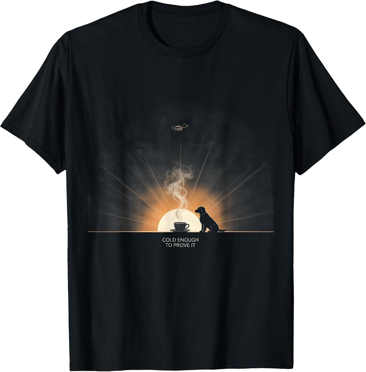 Men's Cold Enough To Prove It Vintage Labrador Duck Hunting T-Shirt - Black