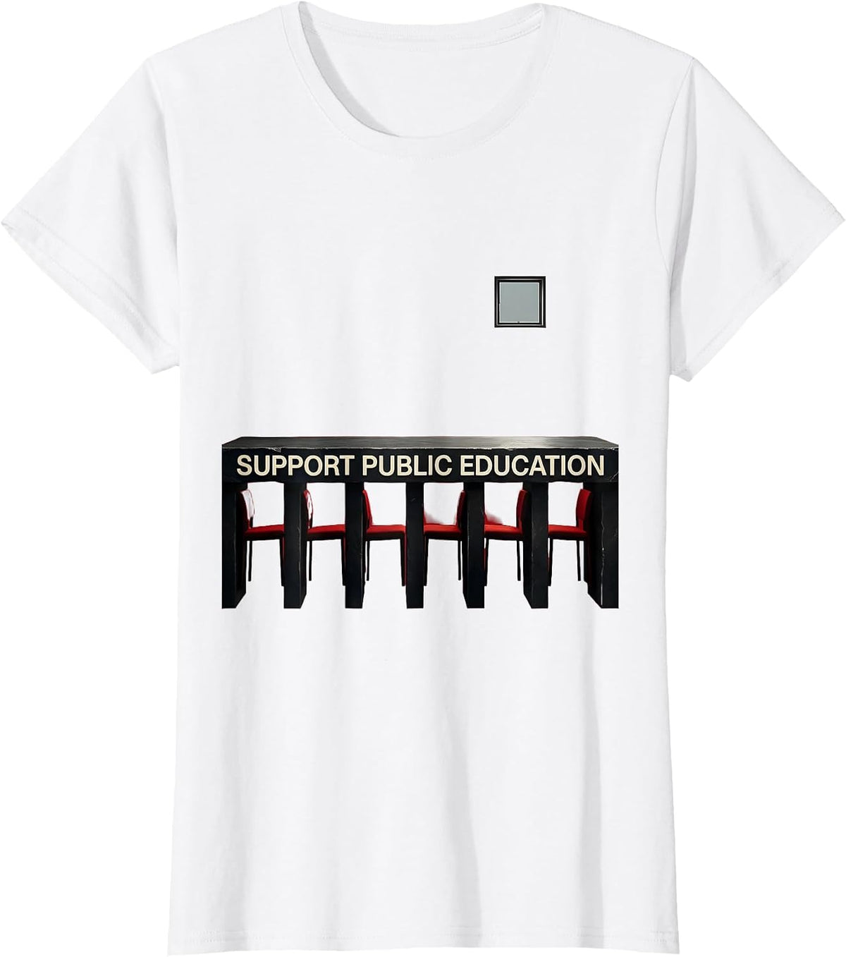 Women's Support Public Education Teacher Red For Ed Protest T-Shirt - White