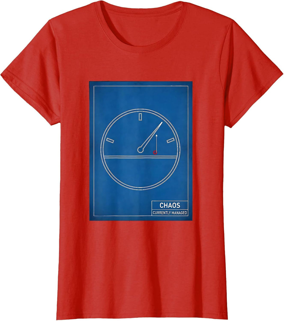 Chaos, Currently Managed Funny Chaos Coordinator Sarcastic T-Shirt - Red