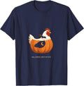 Halloween Meet My Hen Funny Chicken Lover Costume T-Shirt - Navy Blue