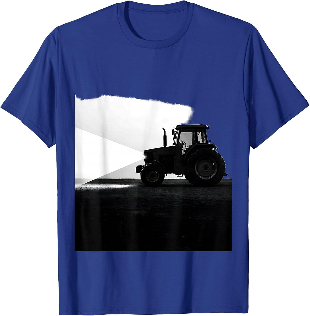 Tractor Silhouette Farmer Humor Patriotic Pride T-Shirt - Royal Blue