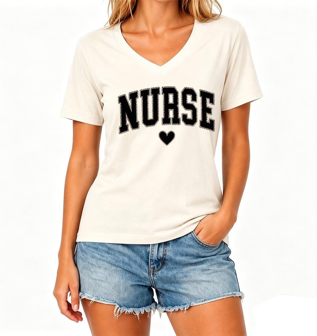 Nurse Shirt School RN Week T-Shirt for Women Nursing Life Gifts Tees - Creamy Yellow V-neck