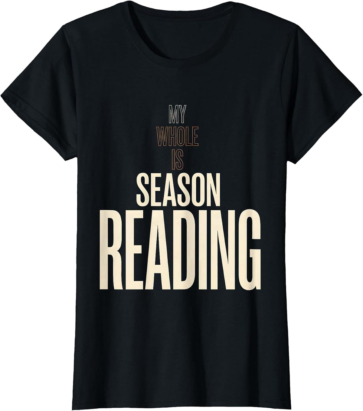 My Whole Season Is Reading Cute Teacher Book Lover Fall T-Shirt - Black